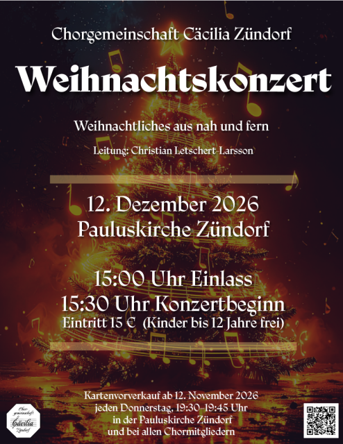 Weihnachtskonzert - 12. Dezember 2026